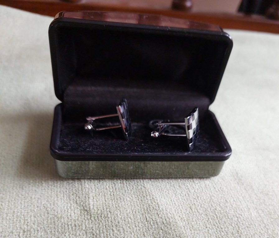 Vintage Kare Desenli Erkek Kol Düğmeleri - Görsel 5