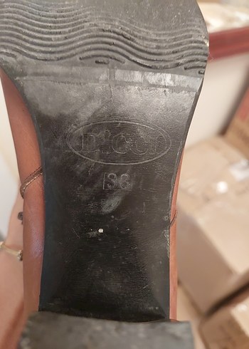 Taba Rengi Diz Altı Deri Çizme - Görsel 8