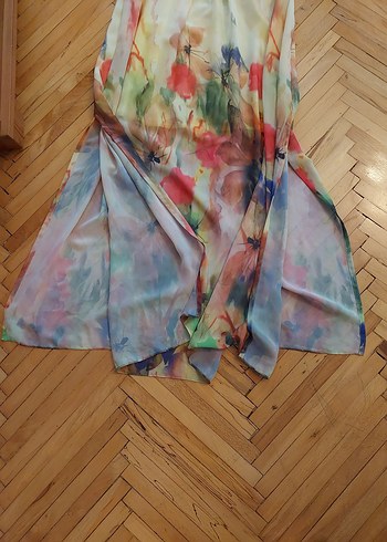 Park Bravo ince askılı uzun davet elbise - Görsel 4