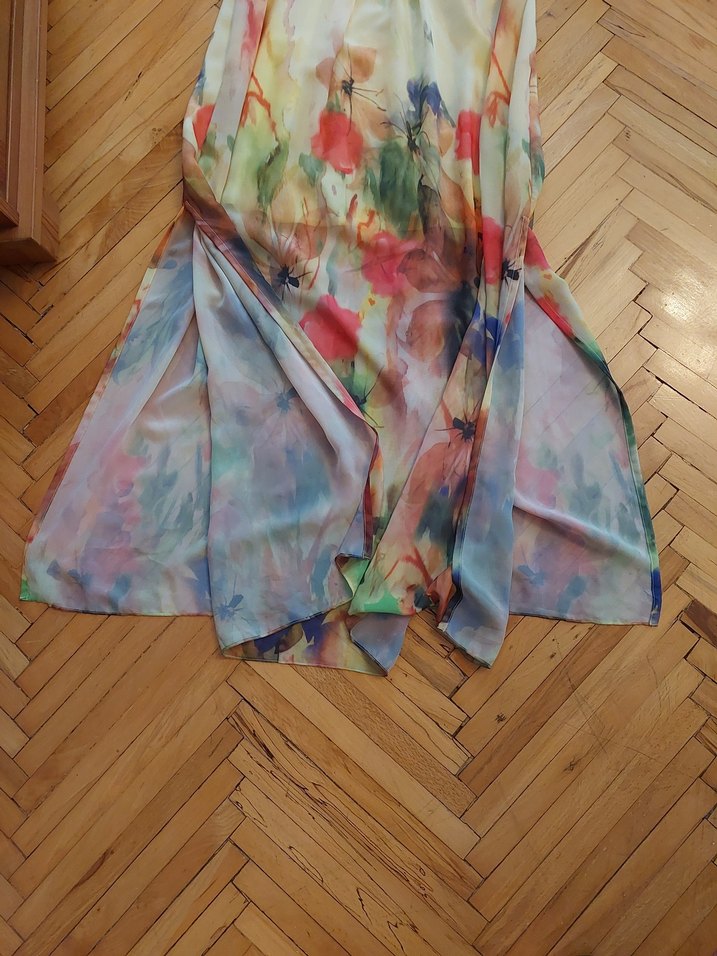 Park Bravo ince askılı uzun davet elbise - Görsel 4