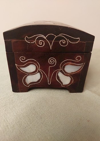 El İşi Sedef İşlemeli Ahşap Takı kutusu - Görsel 4