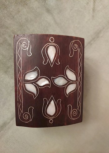 El İşi Sedef İşlemeli Ahşap Takı kutusu - Görsel 3