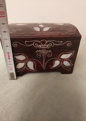 El İşi Sedef İşlemeli Ahşap Takı kutusu - Görsel 6