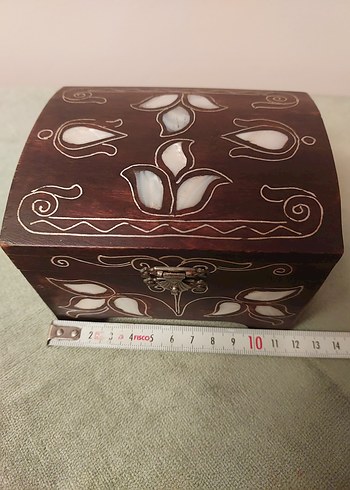 El İşi Sedef İşlemeli Ahşap Takı kutusu - Görsel 5