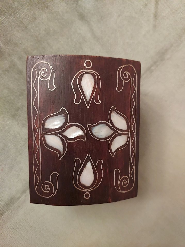 El İşi Sedef İşlemeli Ahşap Takı kutusu - Görsel 3