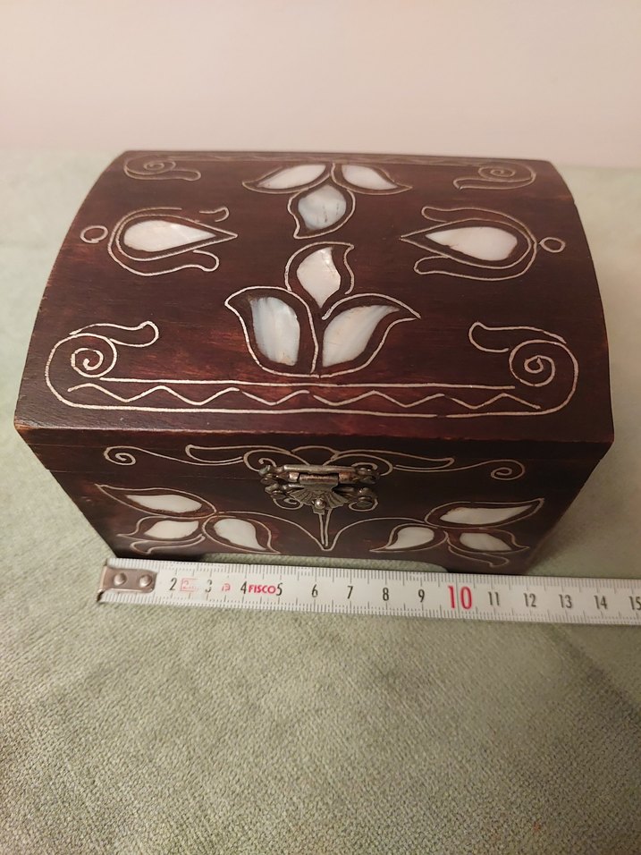 El İşi Sedef İşlemeli Ahşap Takı kutusu - Görsel 5