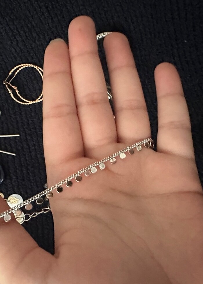 4 ADET EARCUFF 1 HALHAL 1 BİLEKLİK - Görsel 3