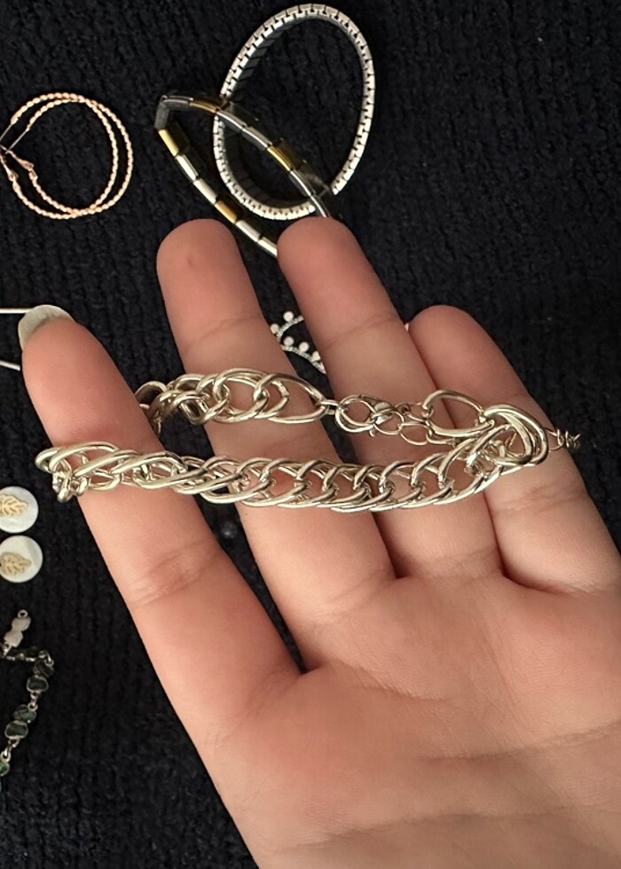 4 ADET EARCUFF 1 HALHAL 1 BİLEKLİK - Görsel 4