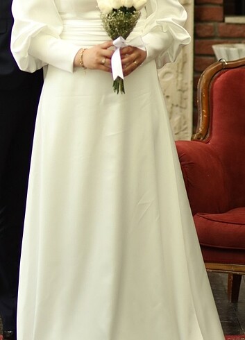 40 Beden beyaz Renk Nikah elbisesi