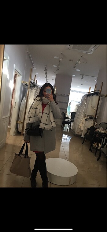 38 Beden Trendyolmilla oversize gri kaban