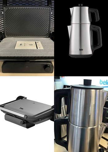 Beko Gri Çay Makinesi ve Izgara tost Seti