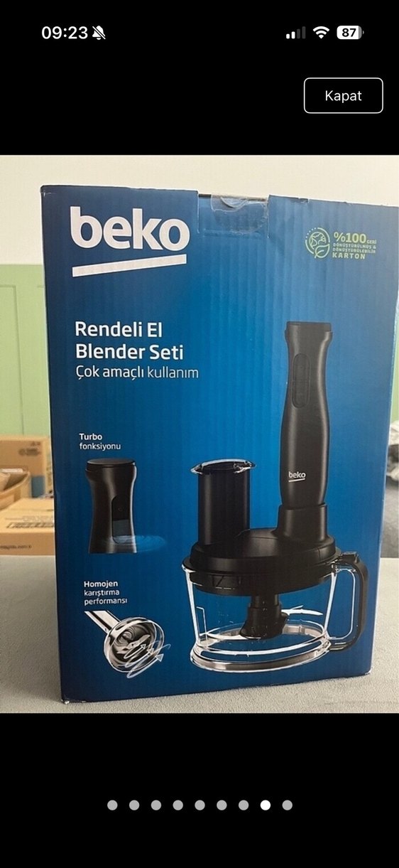Beko Çok Amaçlı Rendelı El Blender Seti ve ütü - Görsel 3