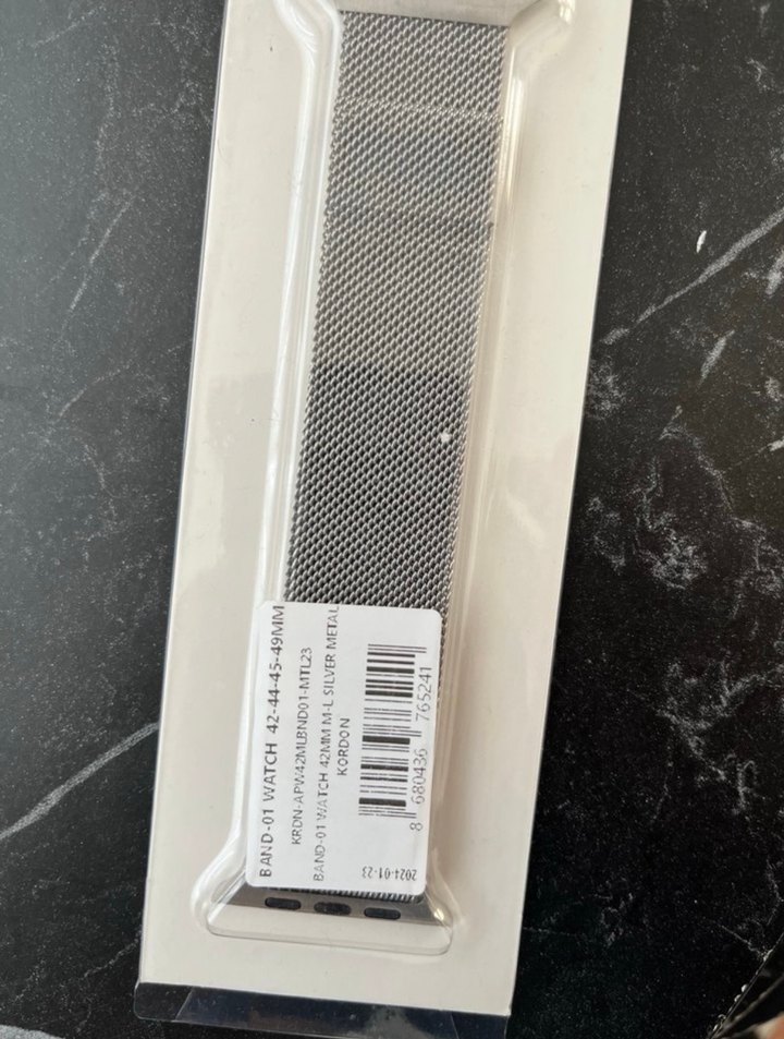 Gri Manyetik Akıllı Saat Kordonu iPhone Watch SE 42-44-45-49 - Görsel 2