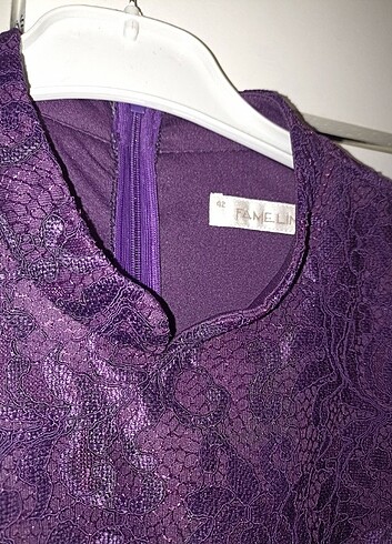 Dantel detay tesettür abiye elbise - Görsel 3