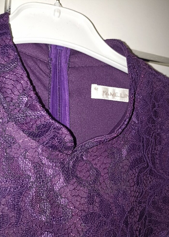 Dantel detay tesettür abiye elbise  - Görsel 3