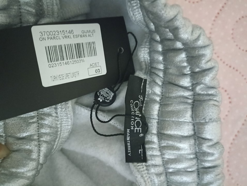 Gri Deri eşofman altı - Görsel 3