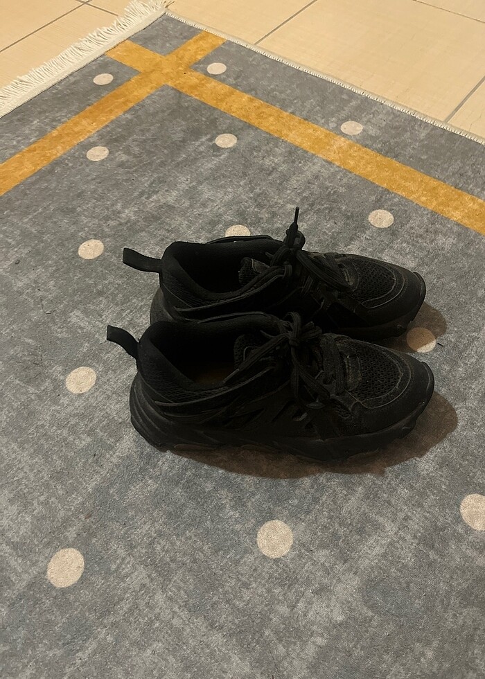 Siyah yüksek taban spor ayakkabı - Görsel 2