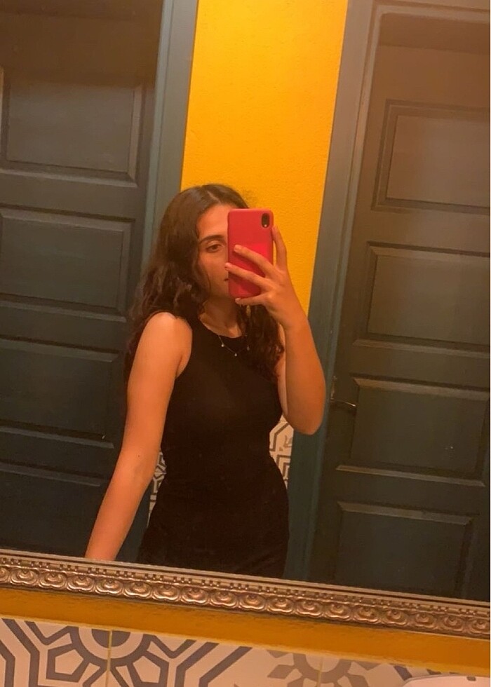 Siyah mini elbise - Görsel 2