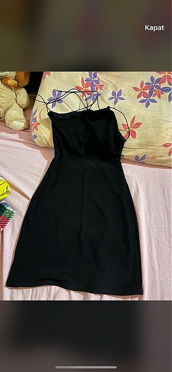 İpli mini elbise
