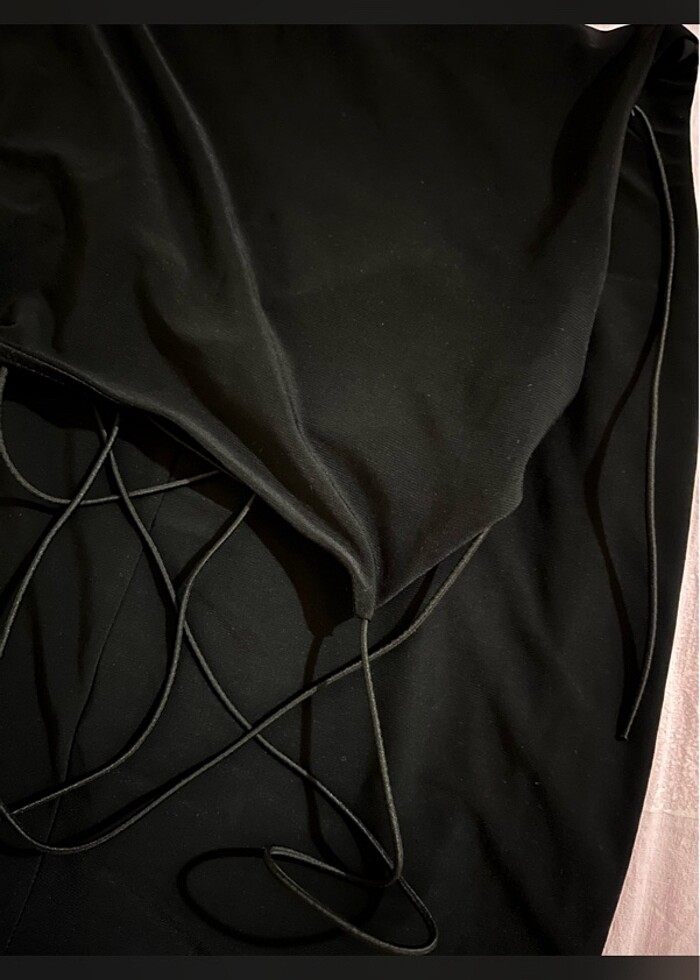 İpli mini elbise - Görsel 3