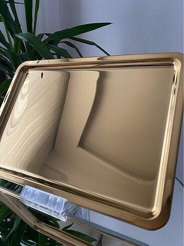 Diğer OLAY No:3 Paslanmaz Celik 23x33cm Gold Kahve | Cay | Dekoratif