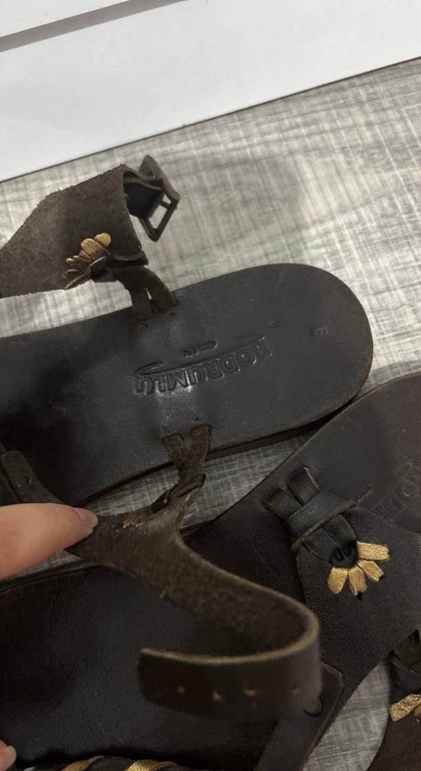 Kahverengi Kadın sandalet - Görsel 4