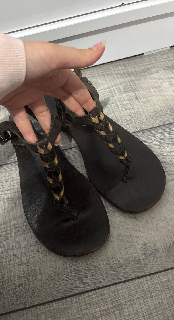 Kahverengi Kadın sandalet - Görsel 3