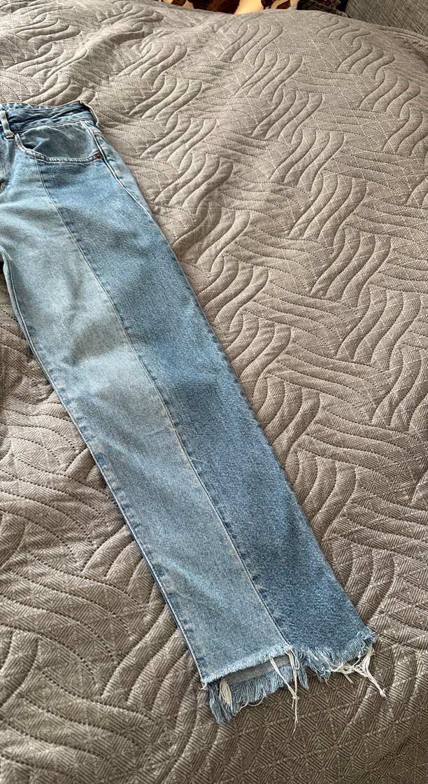 Kadın Mavi Midi Boy Denim Kot Pantolon - Görsel 2