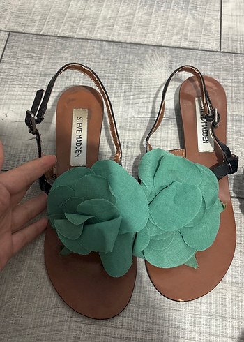 Yeşil Çiçek Detaylı Kadın Sandalet Steve madden - Görsel 2