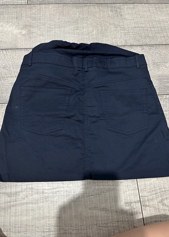 Bellamom Kemer Detaylı Lacivert Hamile Midi Etek - Görsel 2