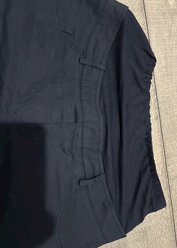 Bellamom Kemer Detaylı Lacivert Hamile Midi Etek - Görsel 4