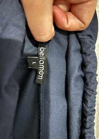 Bellamom Kemer Detaylı Lacivert Hamile Midi Etek - Görsel 5