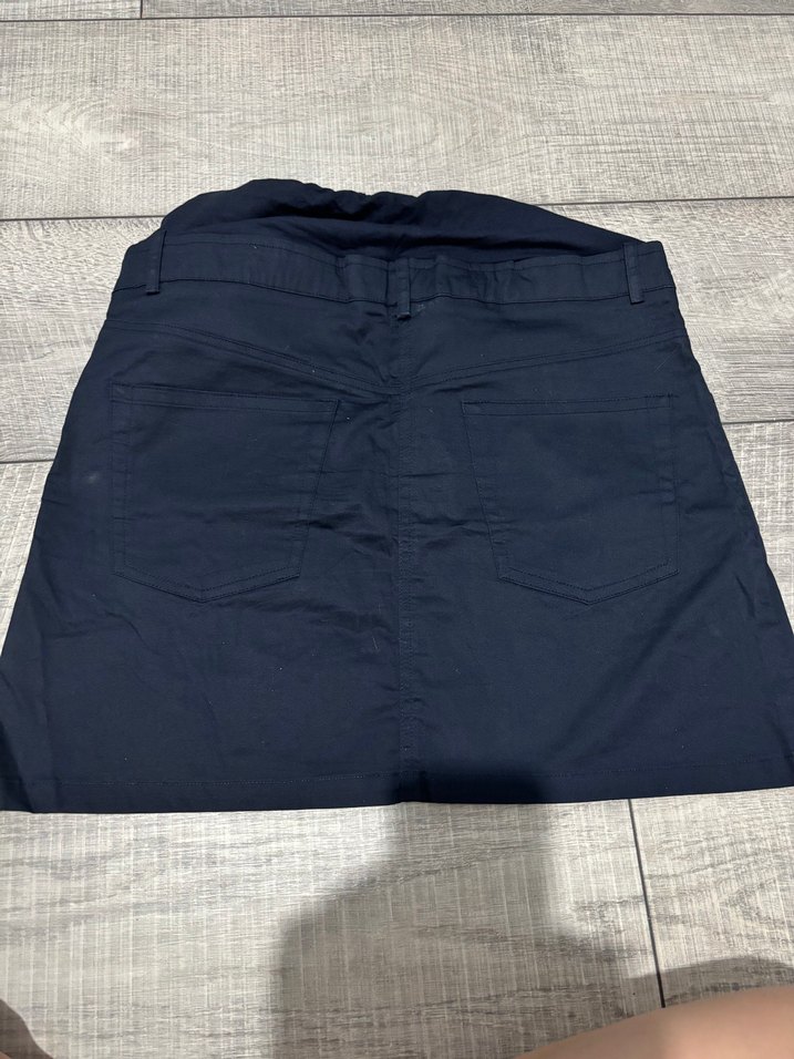 Bellamom Kemer Detaylı Lacivert Hamile Midi Etek - Görsel 2