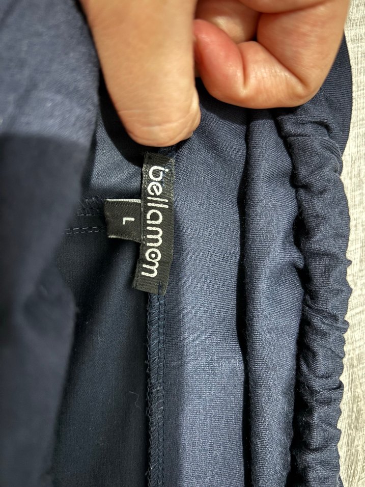 Bellamom Kemer Detaylı Lacivert Hamile Midi Etek - Görsel 5