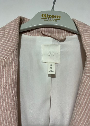 Bej Düğmeli Kadın Ofis Blazeri - Görsel 3