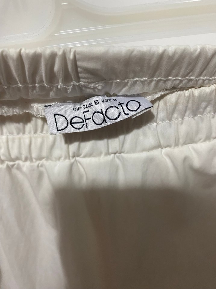 Beyaz Kadın Uzun Keten Etek - Görsel 2