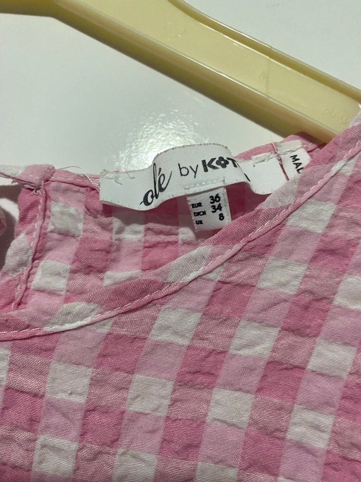 Pembe Kısa Kollu Bluz - Görsel 2