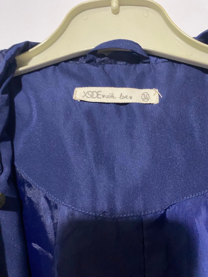 lacivert Kadın yağmurluk - Görsel 3