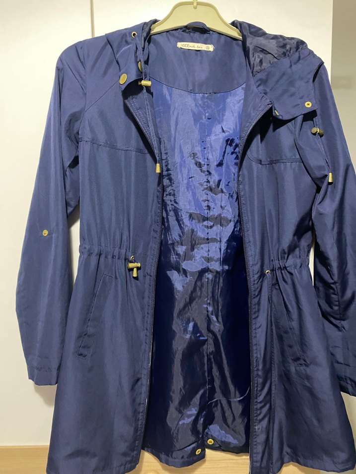 lacivert Kadın yağmurluk - Görsel 2