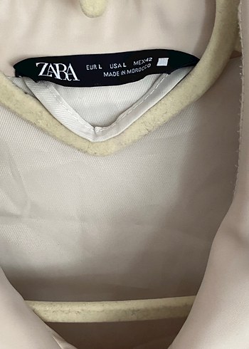 Zara Bej Düğmeli Midi Deri Kadın Ceket