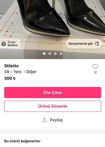 Parlak Siyah Stiletto Topuklu Kadın Ayakkabı