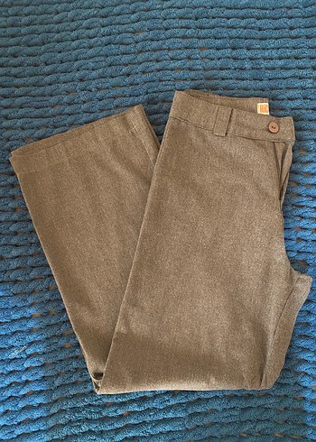 Zara Hiccup Yüksek Bel Gri Kumaş Pantolon