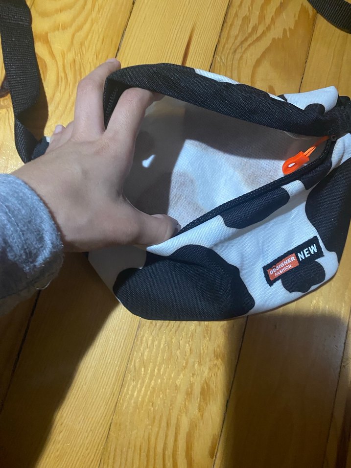 Kadın Beyaz Zebra Desenli Omuz Çantası - Görsel 3