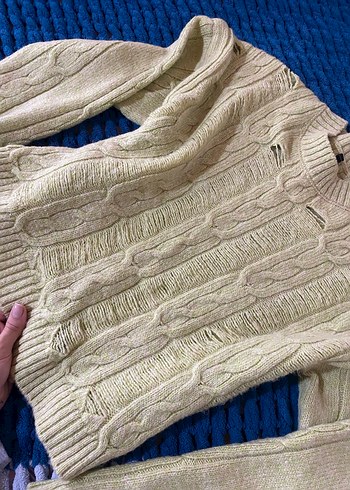 Yeşil Örgü Kadın Triko Kazak - Görsel 4