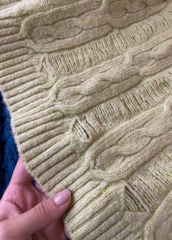 Yeşil Örgü Kadın Triko Kazak - Görsel 3