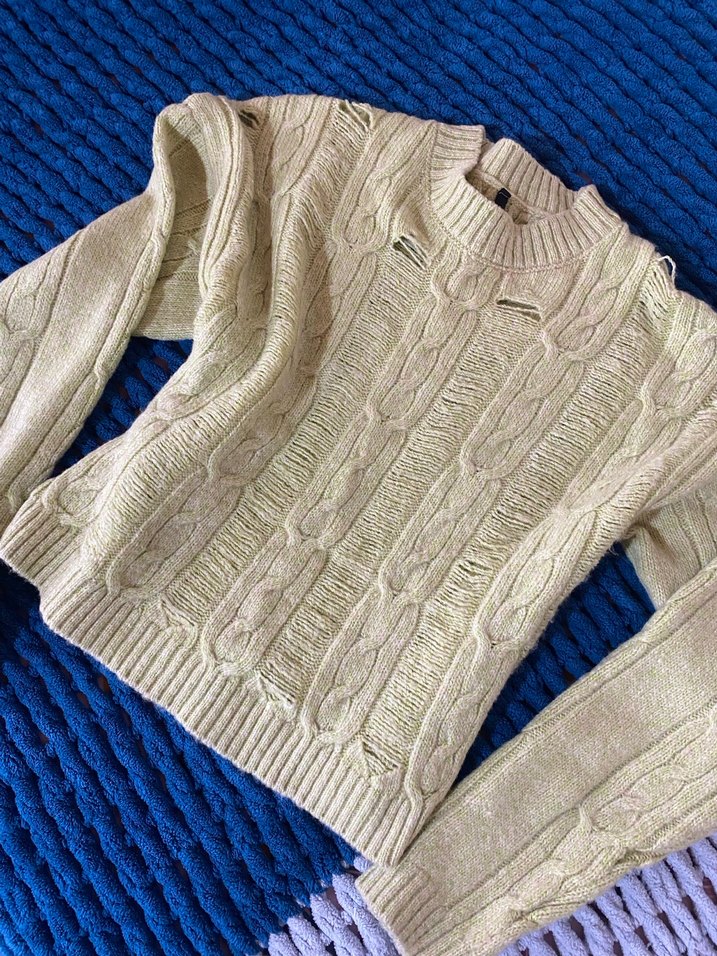 Yeşil Örgü Kadın Triko Kazak - Görsel 2