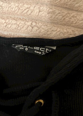 Siyah Goth V Yaka Düğmeli Elbise - Görsel 3