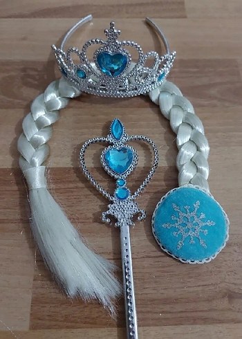 Frozen Turkuaz Nakışlı Kız Aksesuar Seti