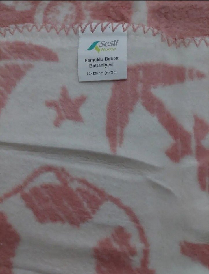 Pastel Batik Desenli Pamuklu Bebek Battaniyesi - Görsel 5