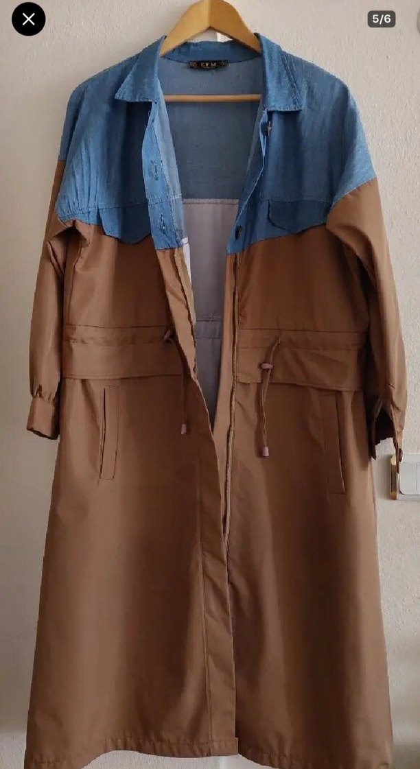 Kadın Kahverengi Uzun Belden Bağlamalı Trençkot - Görsel 3